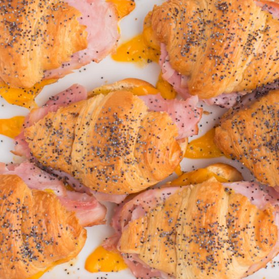 Baked Ham and Cheese Croissants