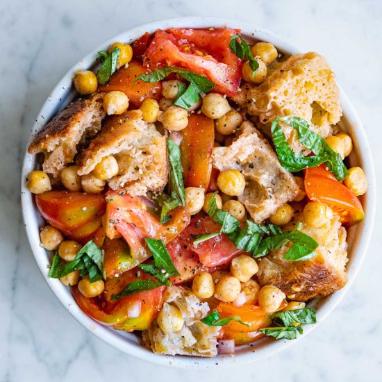 Panzanella Salad with Chickpeas