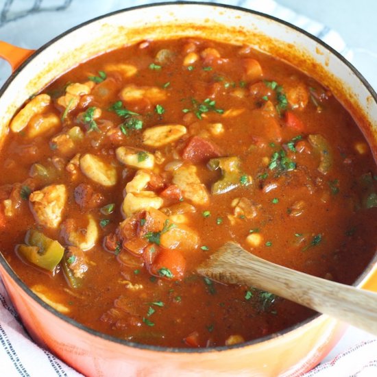 Chicken Goulash with Dumplings