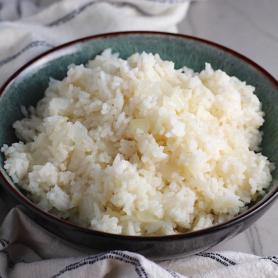 Brazilian Rice with Garlic & Onions