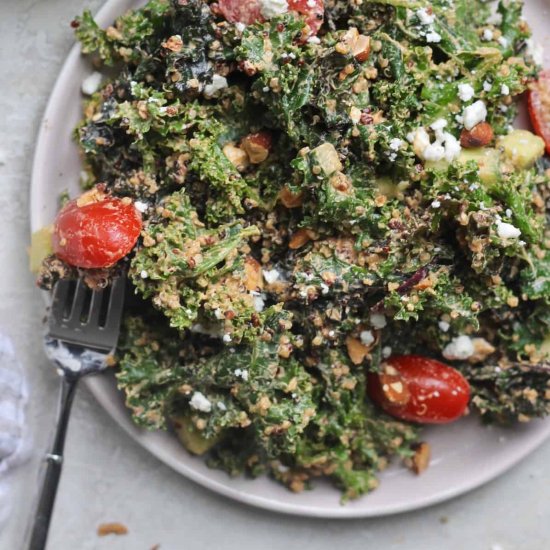 Quinoa Kale Salad with Tahini