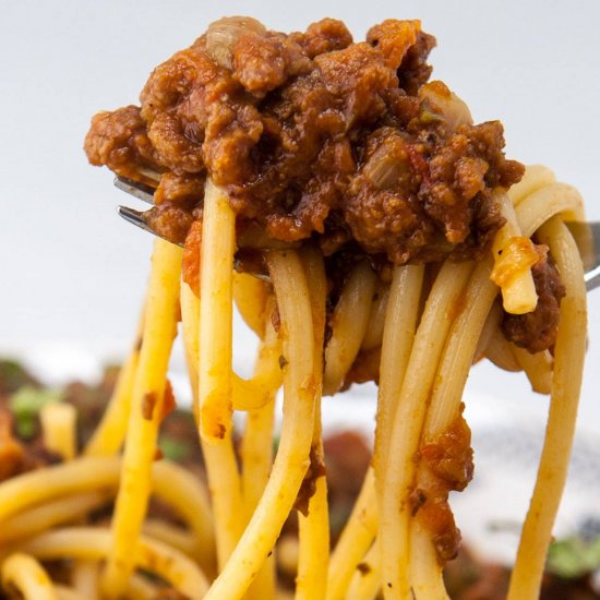 Ultimate Vegan Spaghetti Bolognese