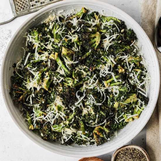 Air Fryer Roasted Parmesan Broccoli