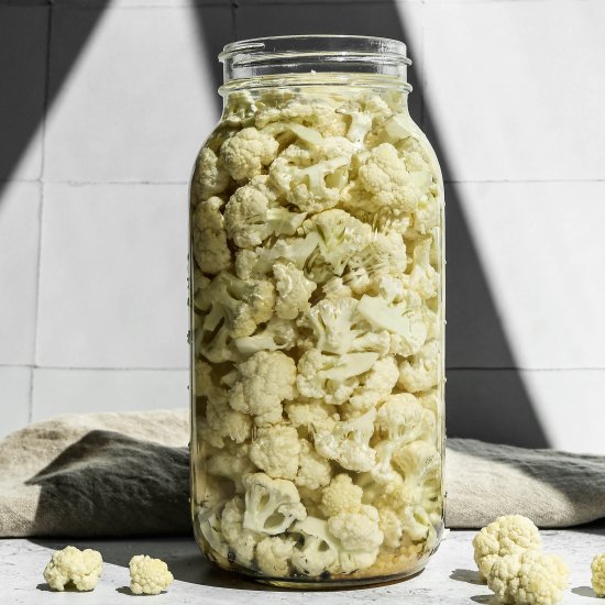 Refrigerator Pickled Cauliflower