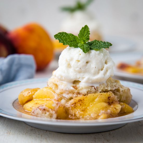 Bisquick Peach Cobbler