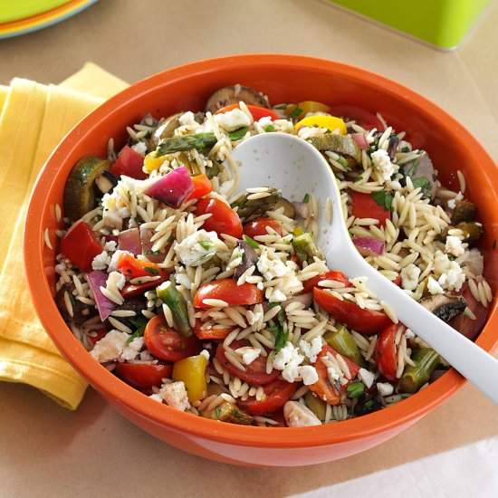 Grilled Vegetable Orzo Salad