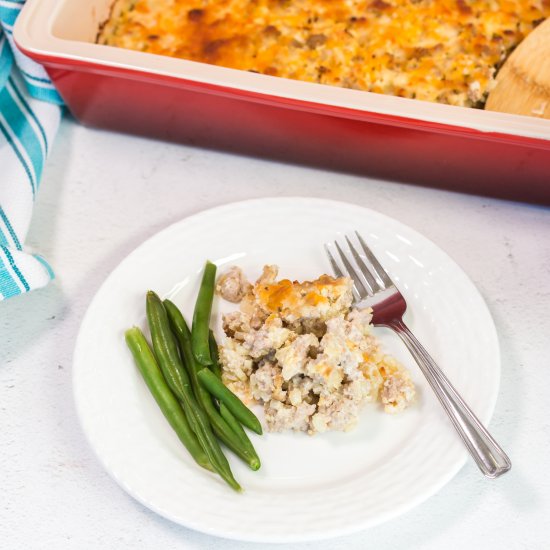 Turkey Cauliflower Rice Casserole