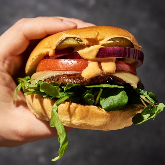 Grilled Portobello Mushroom Burgers