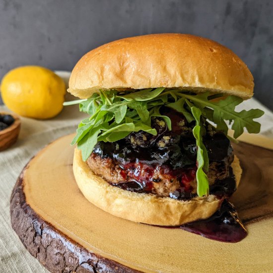 Blueberry Lemon Goat Cheese Burger