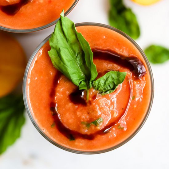 Peach Basil Gazpacho