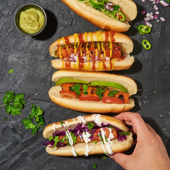 Grilled Carrot Dogs (4 Ways)