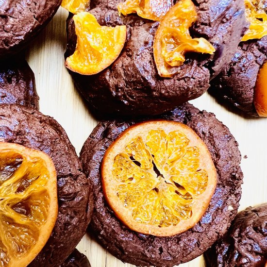 Chocolate + Candied Orange Cookies