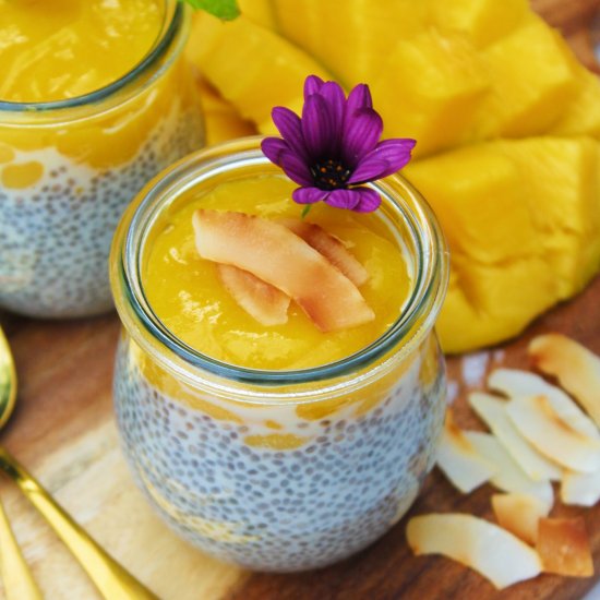 Coconut Mango Chia Seed Pudding