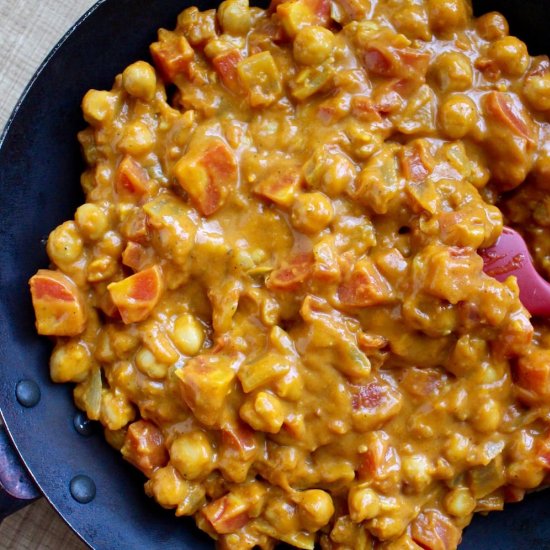 Pumpkin Coconut Chickpea Curry