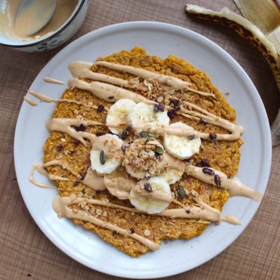 Single Serve Vegan Pumpkin Pancake