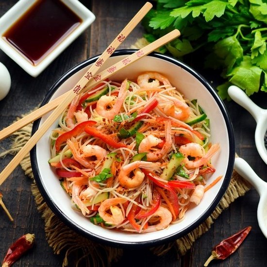 Cold Noodle Salad with Shrimp