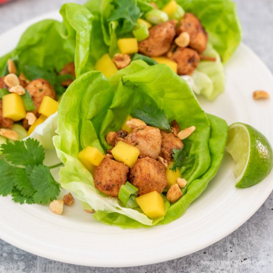 Jerk Chicken Lettuce Wraps