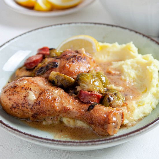 Coq Au Vin with Brussels Sprouts