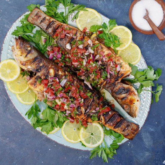 Mediterranean Grilled Branzino