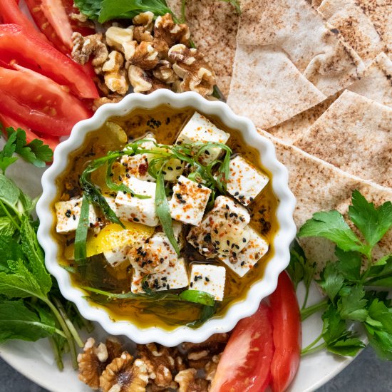 Best Marinated Feta (5 minutes!)