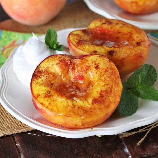 Brown Sugar Baked Peaches