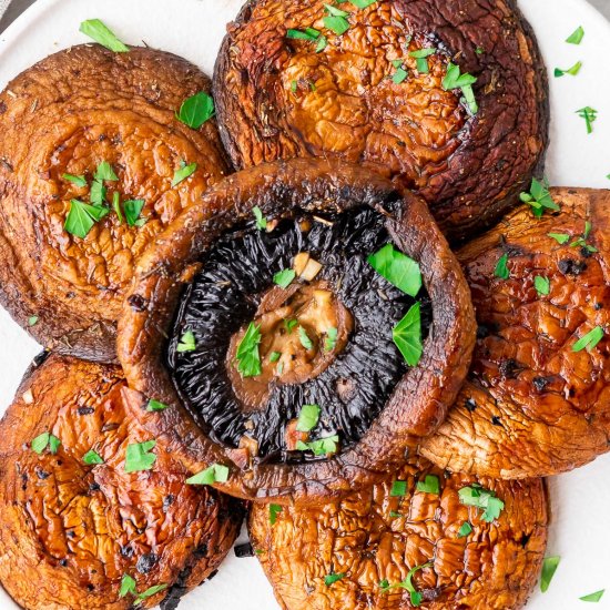 Air Fryer Portobello Mushrooms