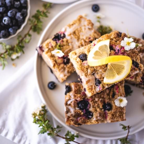 Vegan Blueberry Lemon Coffee Cake