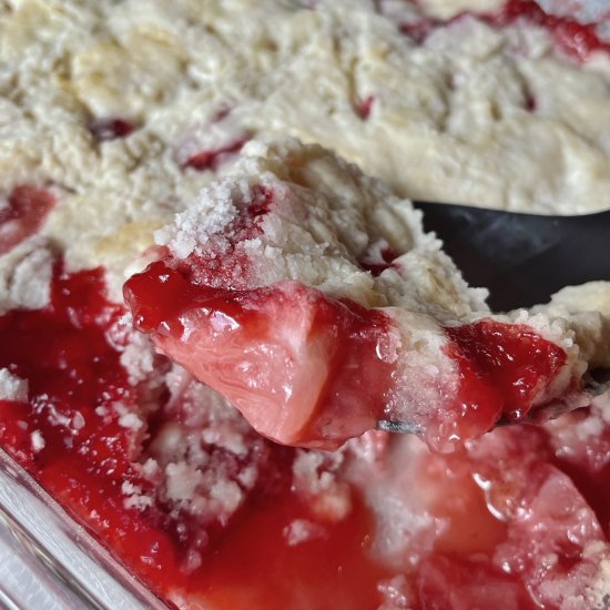 Fresh Strawberry Dump Cake