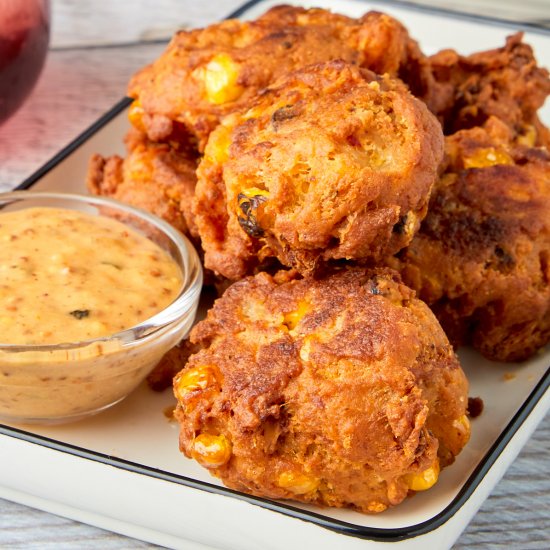 Crawfish Corn Beignets