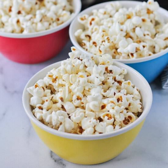 Homemade Popcorn in a Wok