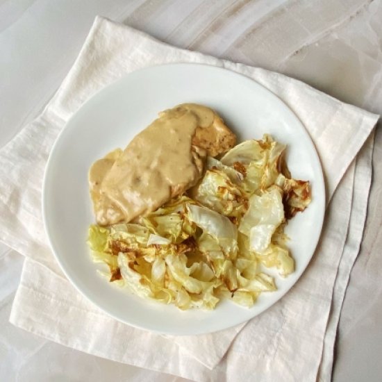 Honey Mustard Chicken and Cabbage