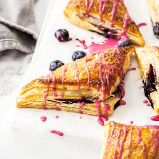 Puff Pastry Blueberry Turnovers