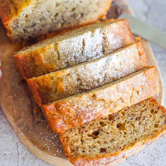 Moist Banana Bread (with Rum!)