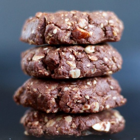 Chocolate Tahini No Bake Cookies