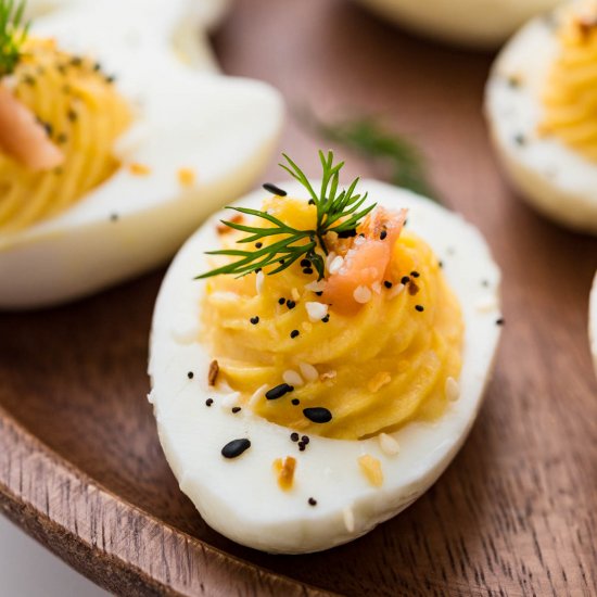 Smoked Salmon Deviled Eggs