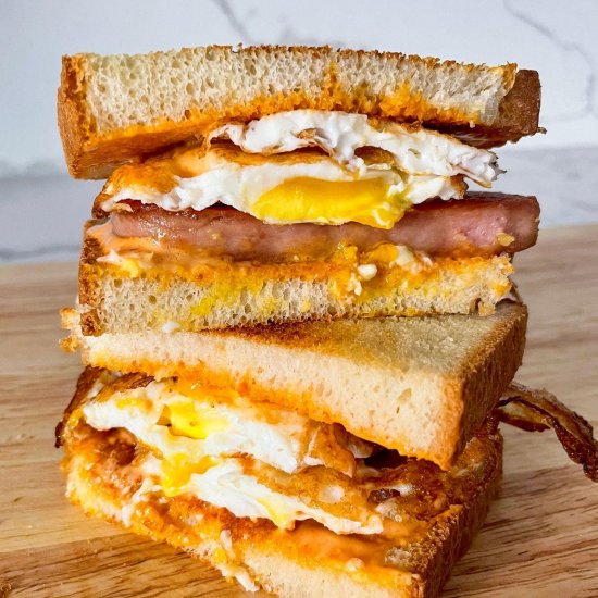 Spam and Egg Sandwich