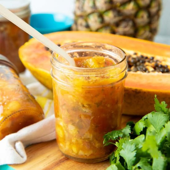 Pineapple Papaya Chili Salsa