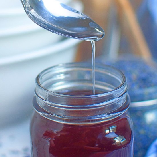 Homemade lavender syrup