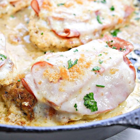 KETO CHICKEN CORDON BLEU SKILLET