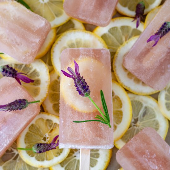 Lavender Gin Lemonade Popsicles