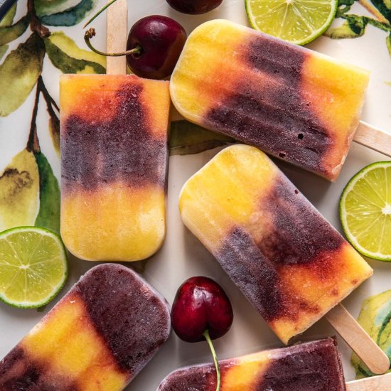 Cherry Mango Popsicles