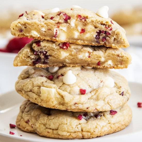 White Chocolate Raspberry Cookies