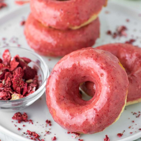 Strawberry Glazed Donuts