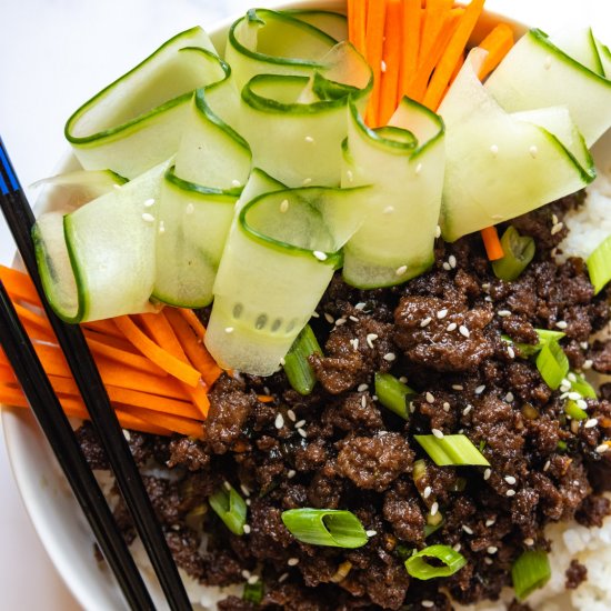 Korean Ground Beef Bulgogi