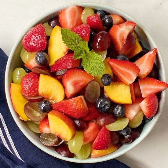 Fruit Salad with Cinnamon Syrup