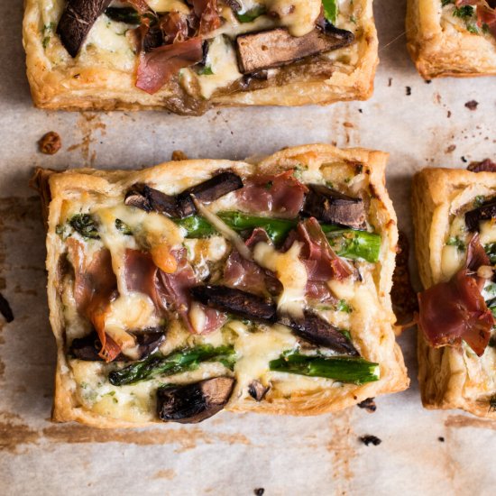 Savory Mushroom Asparagus Tart