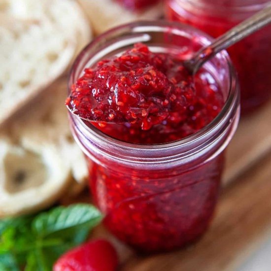 No-Pectin Raspberry Jam