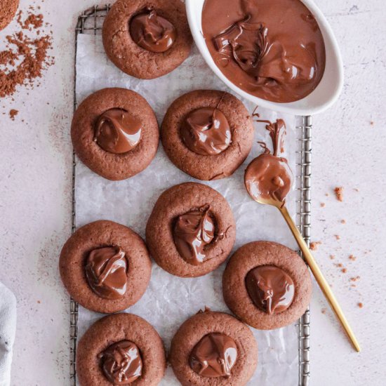 Nutella thumb cookies