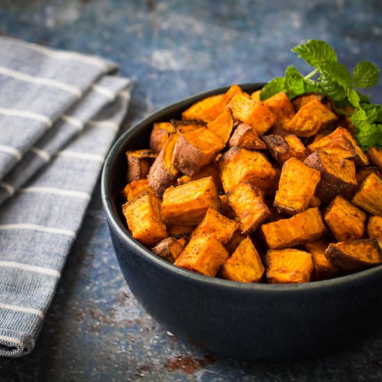 Air Fryer Sweet Potato Cubes