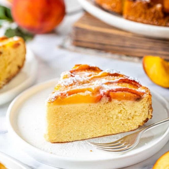 Upside Down Peach Cake